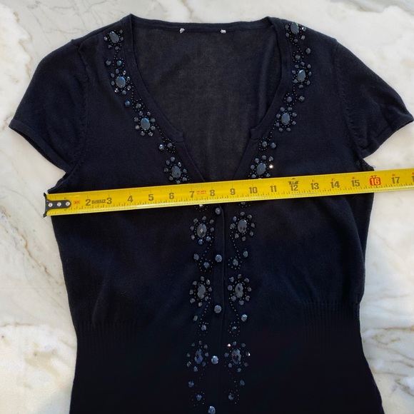 WHITE HOUSE BLACK MARKET EMBELLISHED KNIT SMALL - Picture 11 of 16